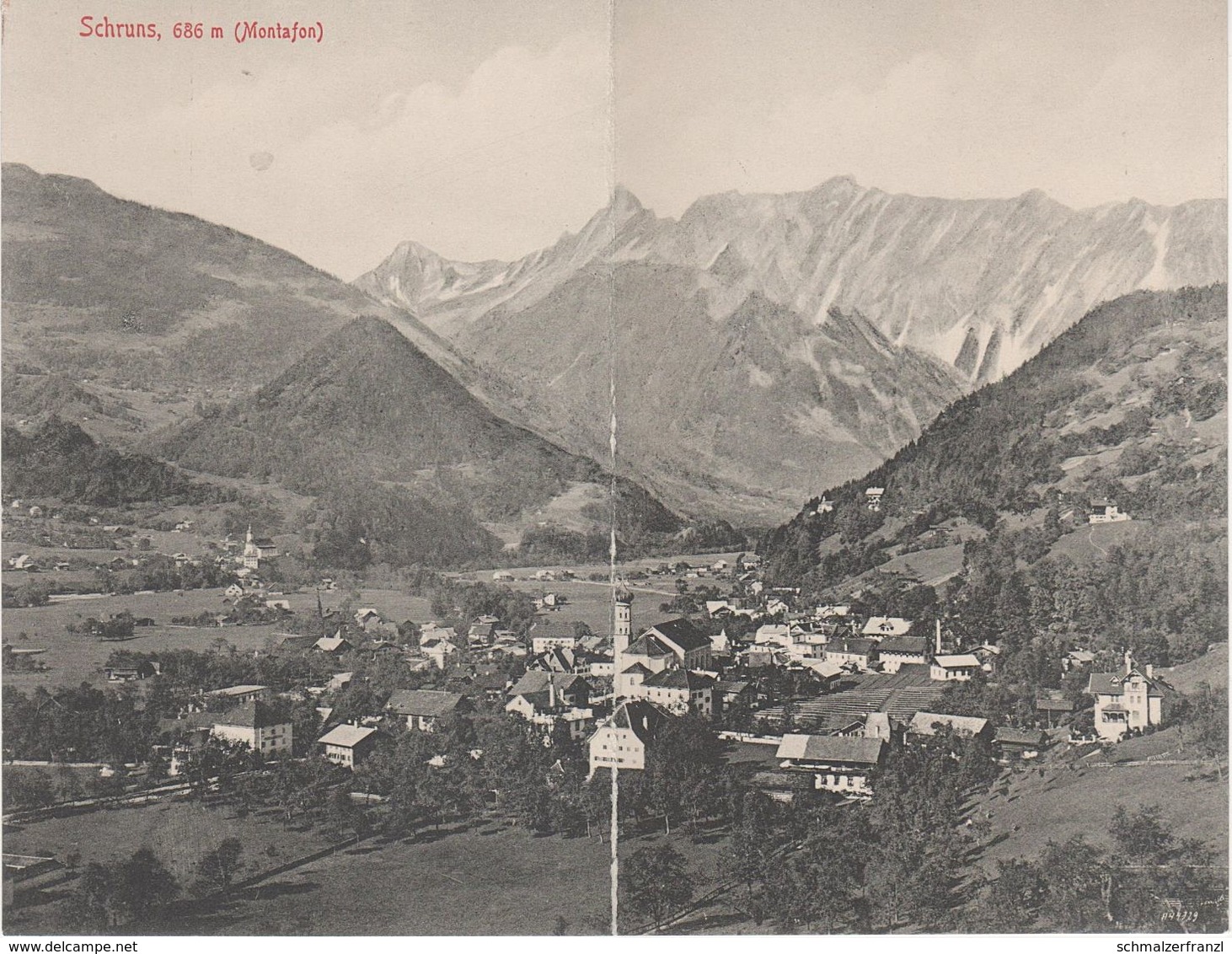 Klappkarte AK Schruns Montafon Tschagguns Kaltenbrunnen St Sankt Anton Gallenkirch Bludenz Vorarlberg Österreich Austria - Schruns