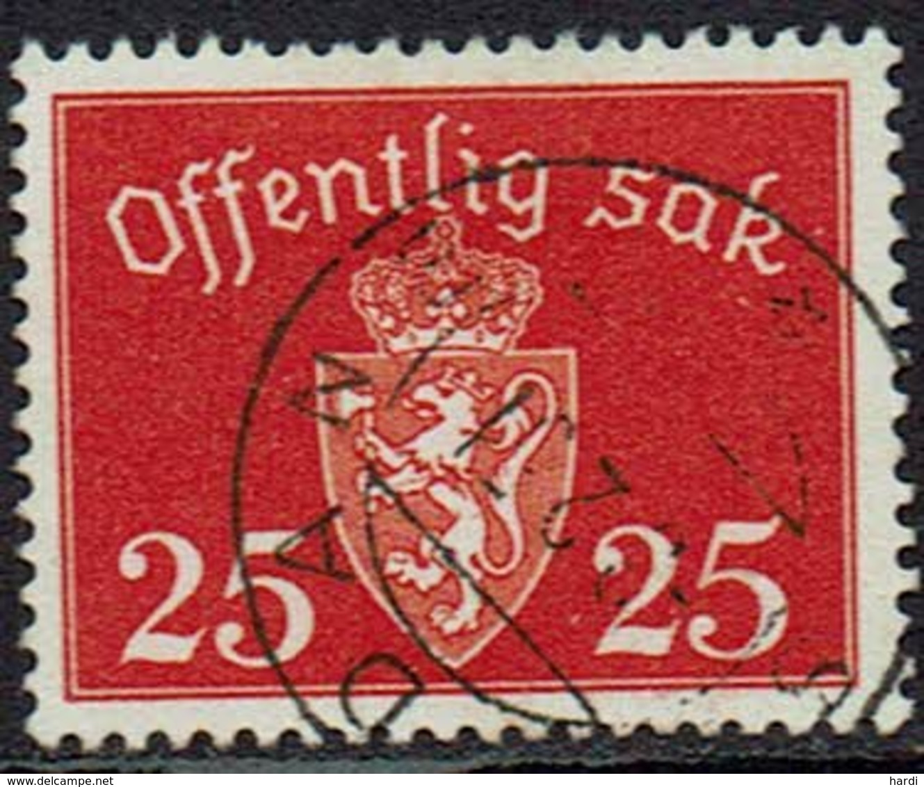 Norwegen DM, 1946, MiNr 55, Gestempelt - Dienstmarken