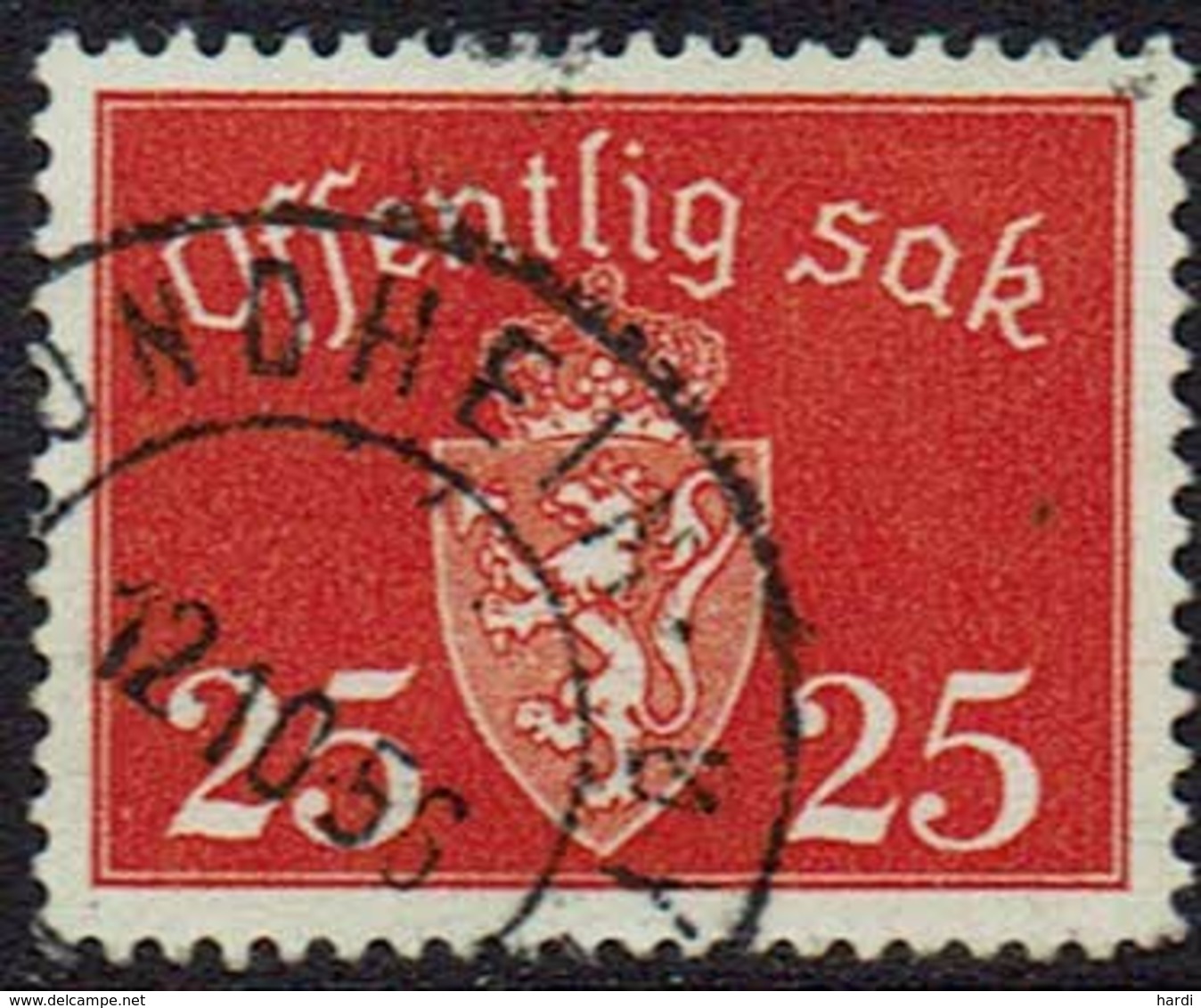 Norwegen DM, 1946, MiNr 55, Gestempelt - Dienstmarken