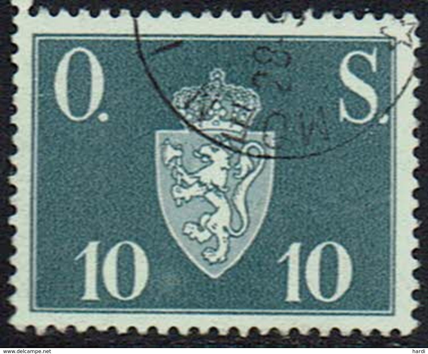 Norwegen DM, 1951, MiNr 62, Gestempelt - Dienstmarken