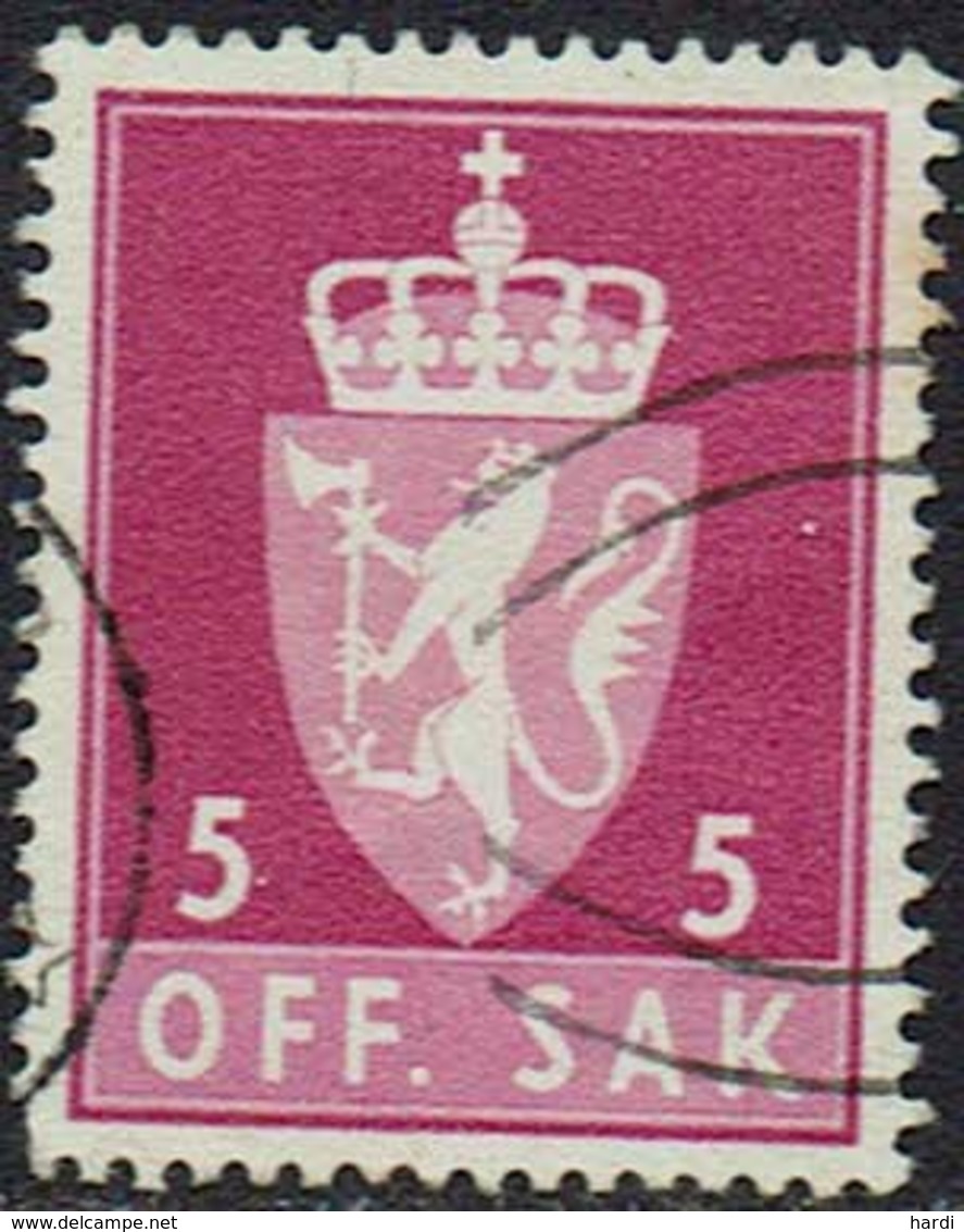 Norwegen DM, 1955, MiNr 68x, Gestempelt - Dienstmarken