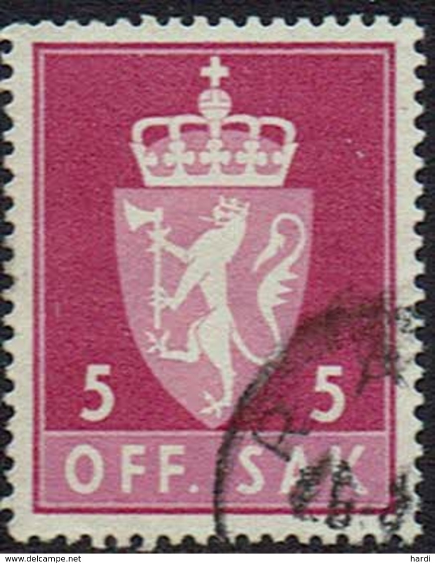 Norwegen DM, 1955, MiNr 68x, Gestempelt - Service