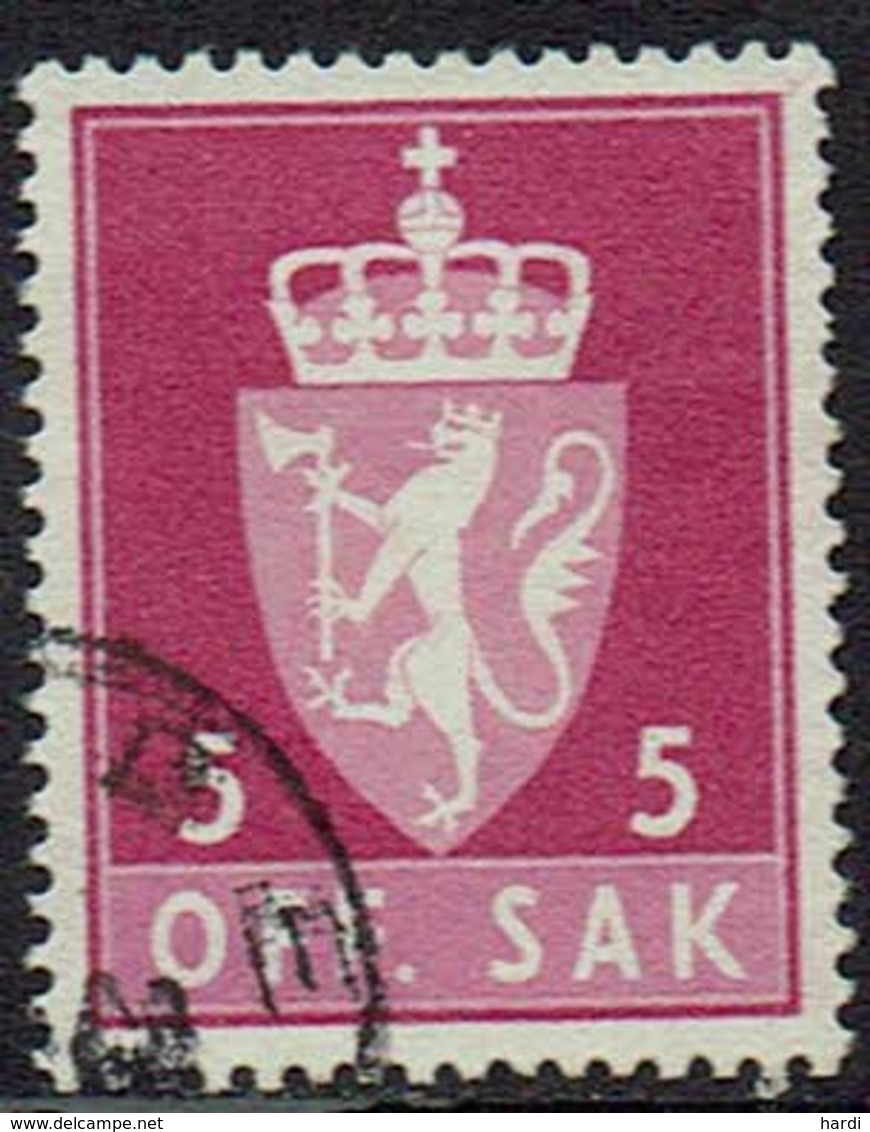 Norwegen DM, 1955, MiNr 68x, Gestempelt - Dienstmarken