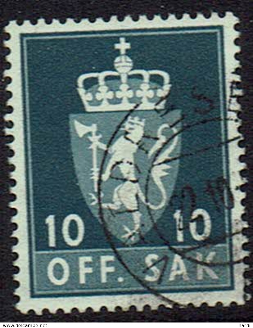 Norwegen DM, 1955, MiNr 69x, Gestempelt - Dienstmarken