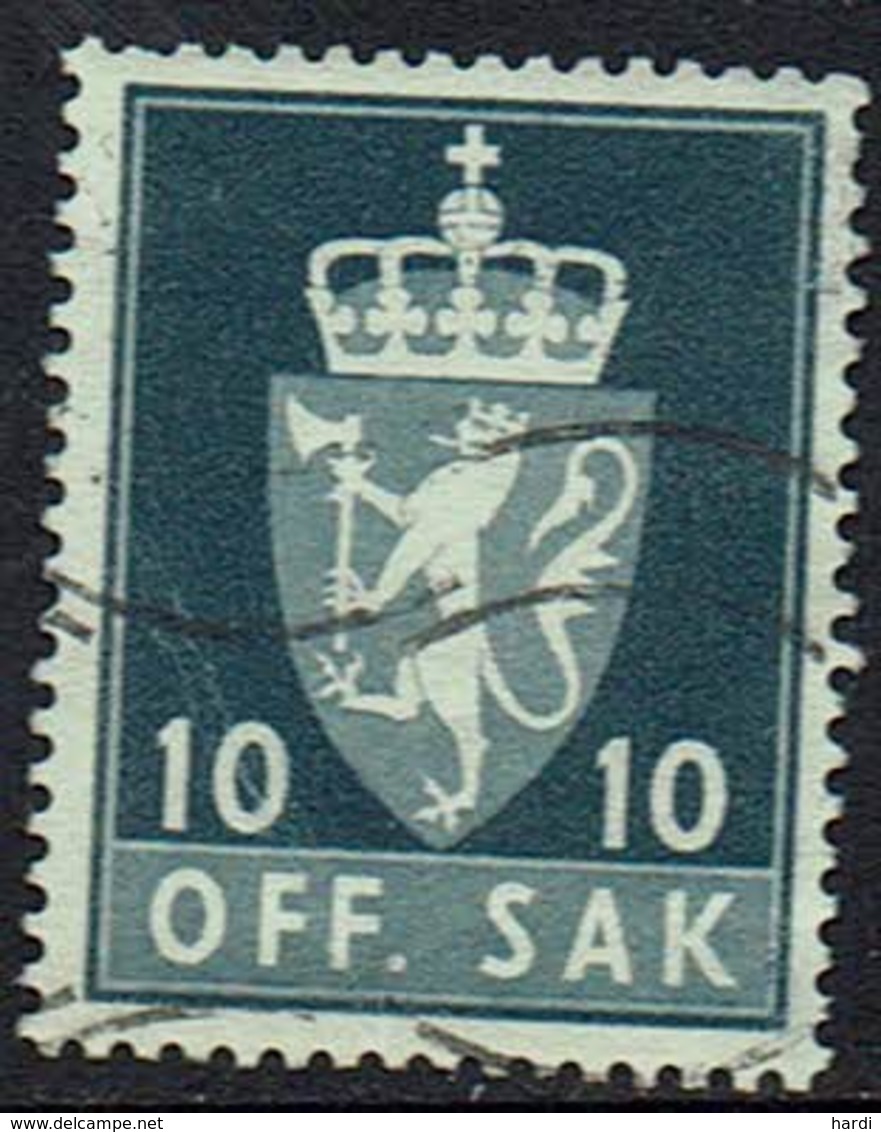 Norwegen DM, 1955, MiNr 69x, Gestempelt - Dienstmarken