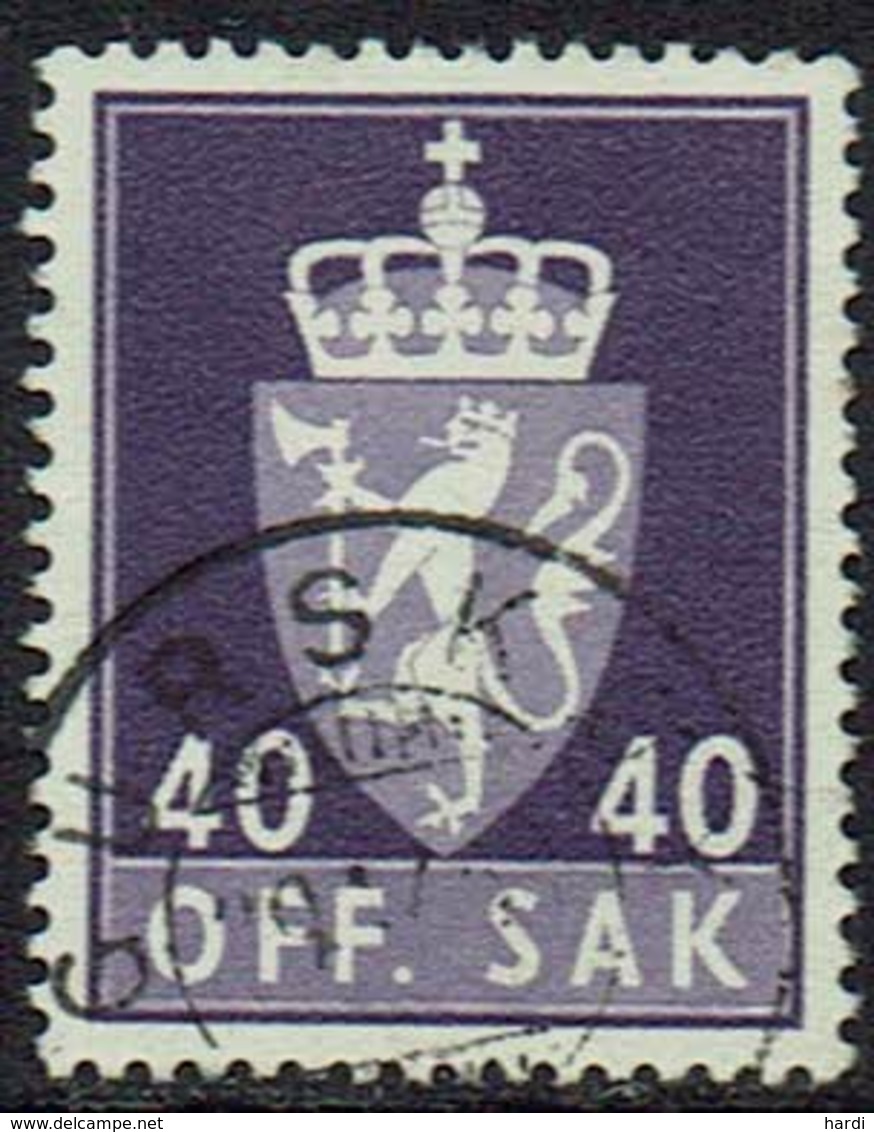 Norwegen DM, 1955, MiNr 75x, Gestempelt - Dienstmarken