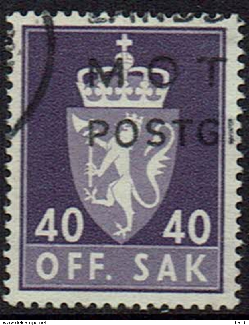 Norwegen DM, 1955, MiNr 75x, Gestempelt - Dienstmarken