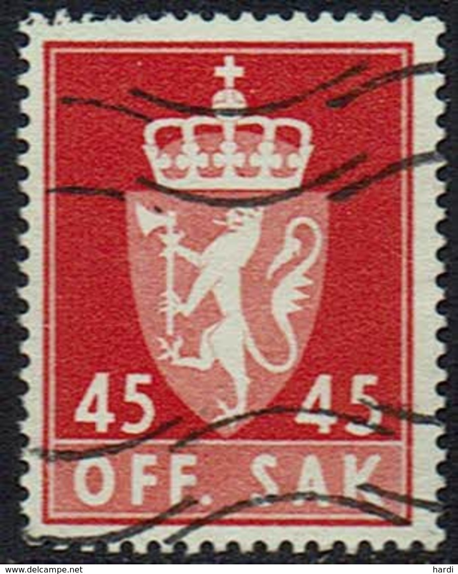 Norwegen DM, 1955, MiNr 76x, Gestempelt - Officials
