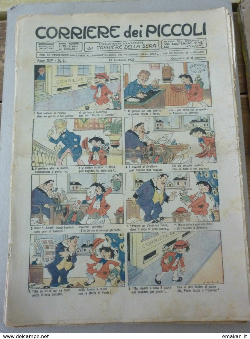 #  CORRIERE DEI PICCOLI N 7 - 1922 - DISCRETO - Corriere Dei Piccoli