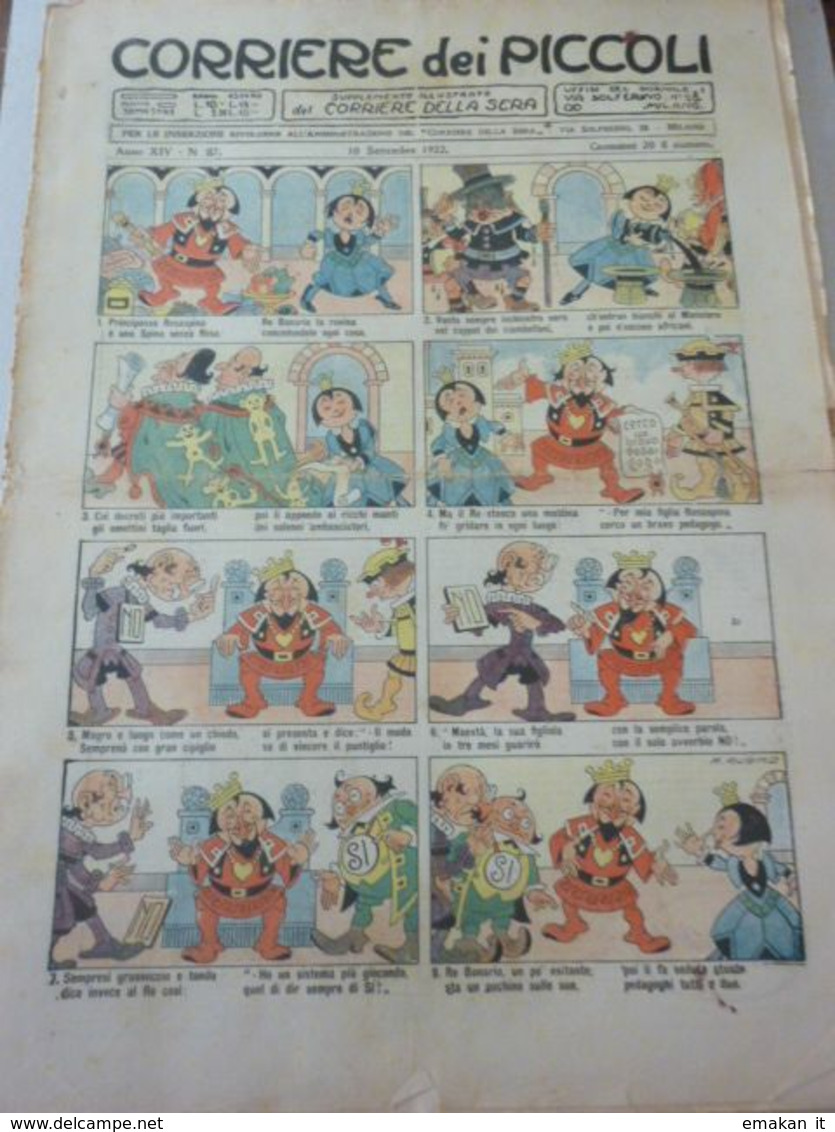 # CORRIERE DEI PICCOLI N 37 - 1922 - DISCRETO - Corriere Dei Piccoli