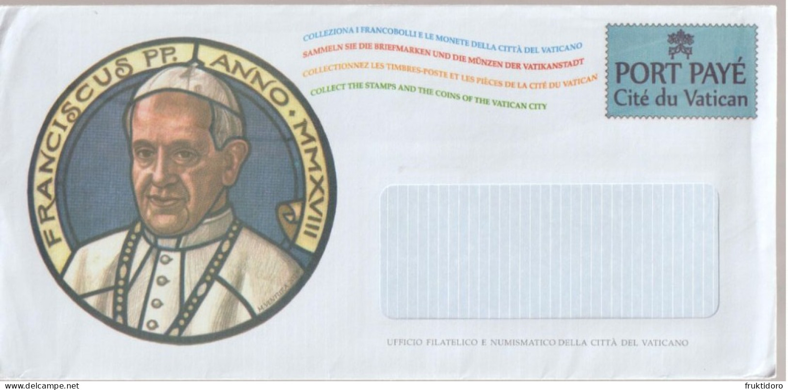 Vatican City - Port Payé - Envelopes With Drawings About Pope Francis I - St Peter's Basilica - Briefe U. Dokumente