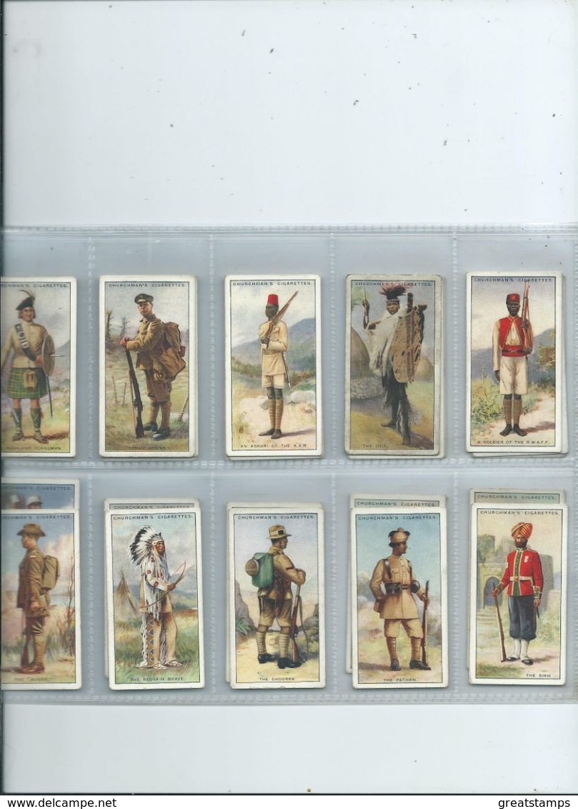 Churchman's   Cigarette Cards Warriors Of All Nations Full Set  Of 25 - Churchman