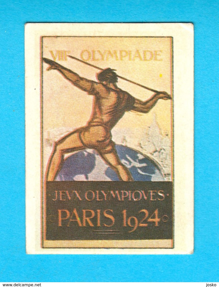 SUMMER OLYMPIC GAMES 1924 PARIS - Yugoslav Old Card * Jeux Olympiques Olympia Olimpiadi Juegos Olímpicos Olympiade - Trading Cards