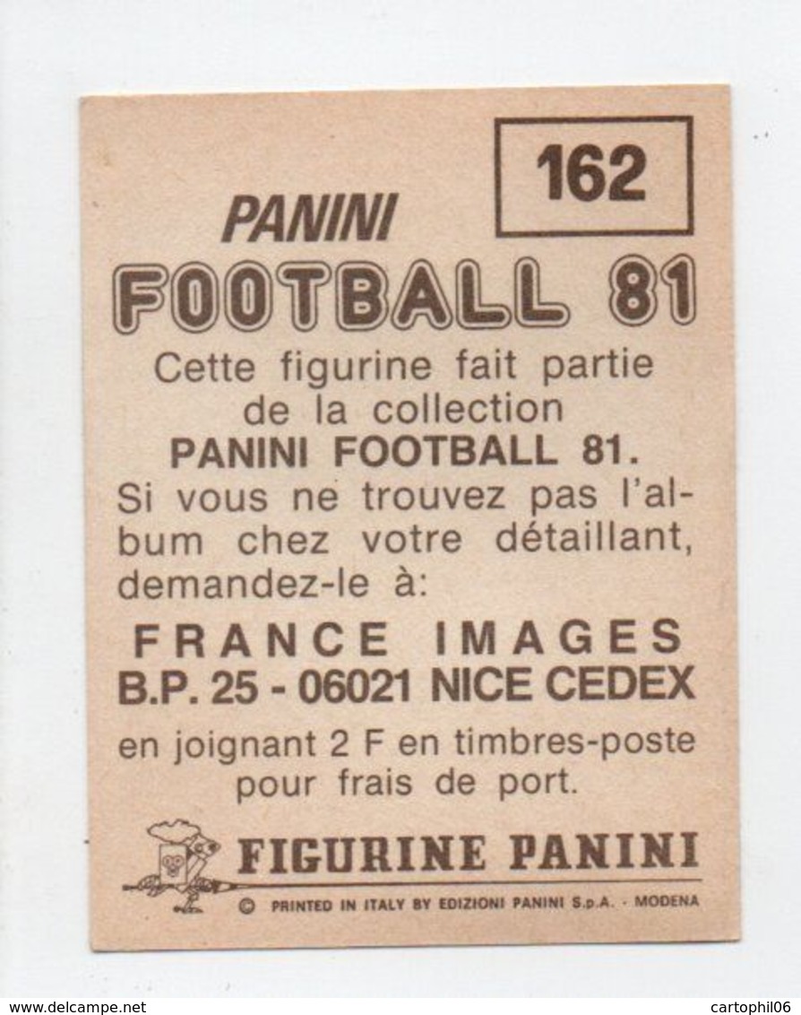 - AUTOCOLLANT FOOTBALL 81 - MONACO - JEAN PETIT - Série PANINI 162 - - Edition Française