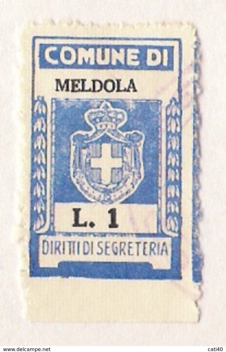 COMUNE DI MELDOLA - MARCA COMUNALE L. 1 - PERIODO LUOGOTENENZA - RR - Steuermarken