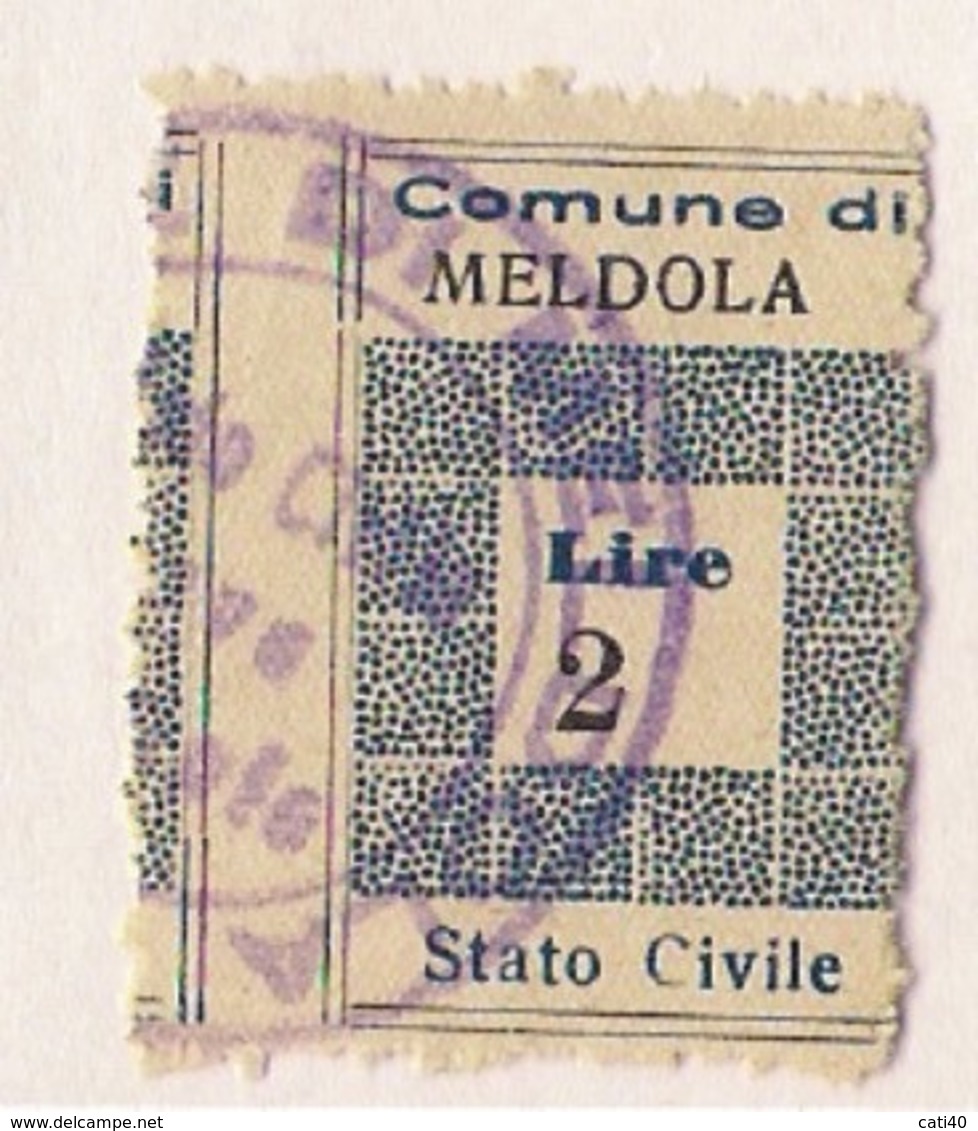 COMUNE DI MELDOLA - MARCA COMUNALE L. 2 - Revenue Stamps