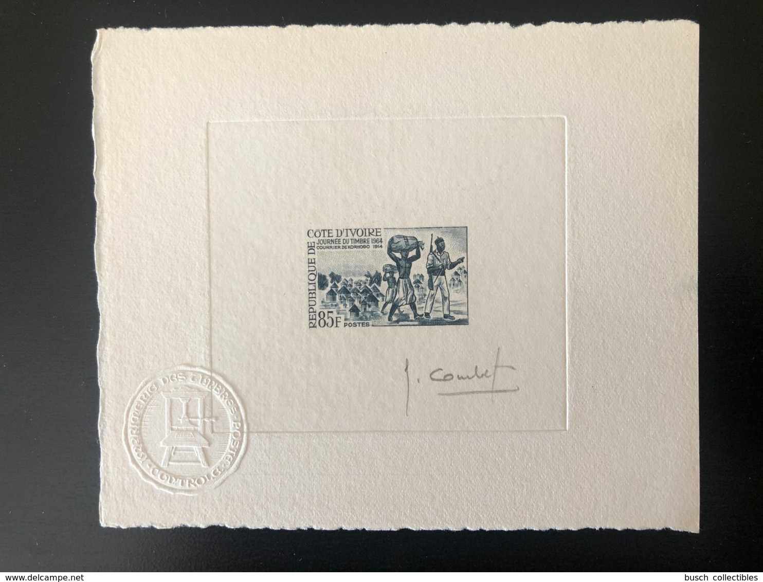Côte D'Ivoire Ivory Coast 1964 Mi. 277 Epreuve D'artiste Artist Proof Journée Du Timbre Stamp Day Tag Briefmarke Korhogo - Tag Der Briefmarke