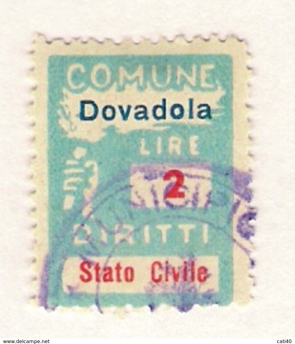 COMUNE DI DOVADOLA  - MARCA COMUNALE L. 2 - Revenue Stamps