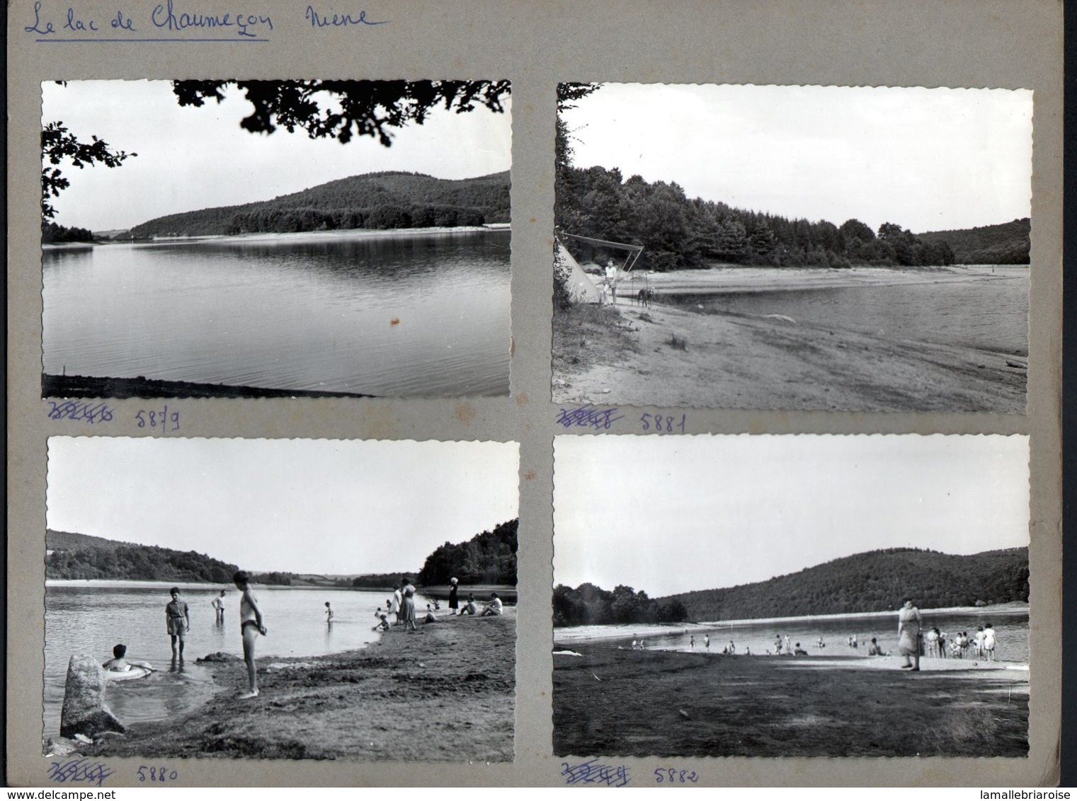 58, Lac De Chaumecon ,  4 Cpsm , Montée Sur Carton De Presentation D'editeur De Cartes Postales - Andere & Zonder Classificatie