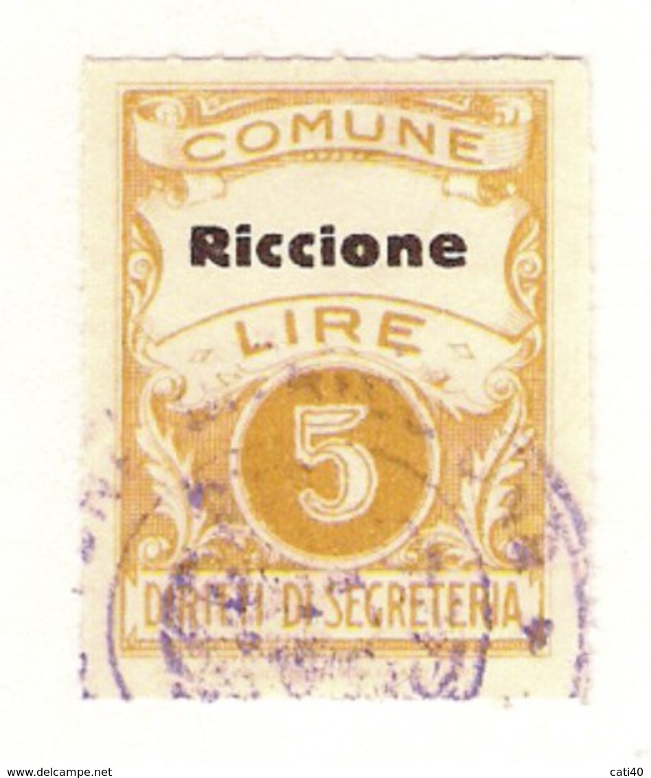 COMUNE DI RICCIONE  - MARCA COMUNALE L.5 - Fiscali