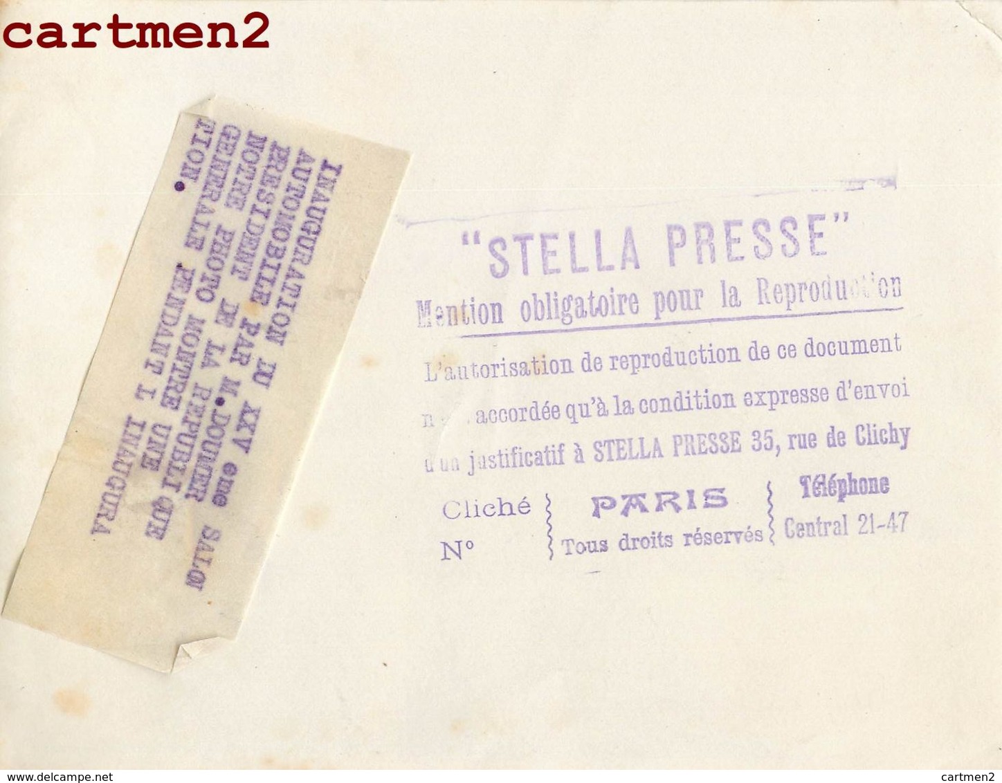 PARIS 25eme SALON DE L'AUTOMOBILE INAUGURATION PAR LE PRESIDENT DOUMER VOITURE CAR POLITIQUE EXPOSITION Automobilistico - Auto's