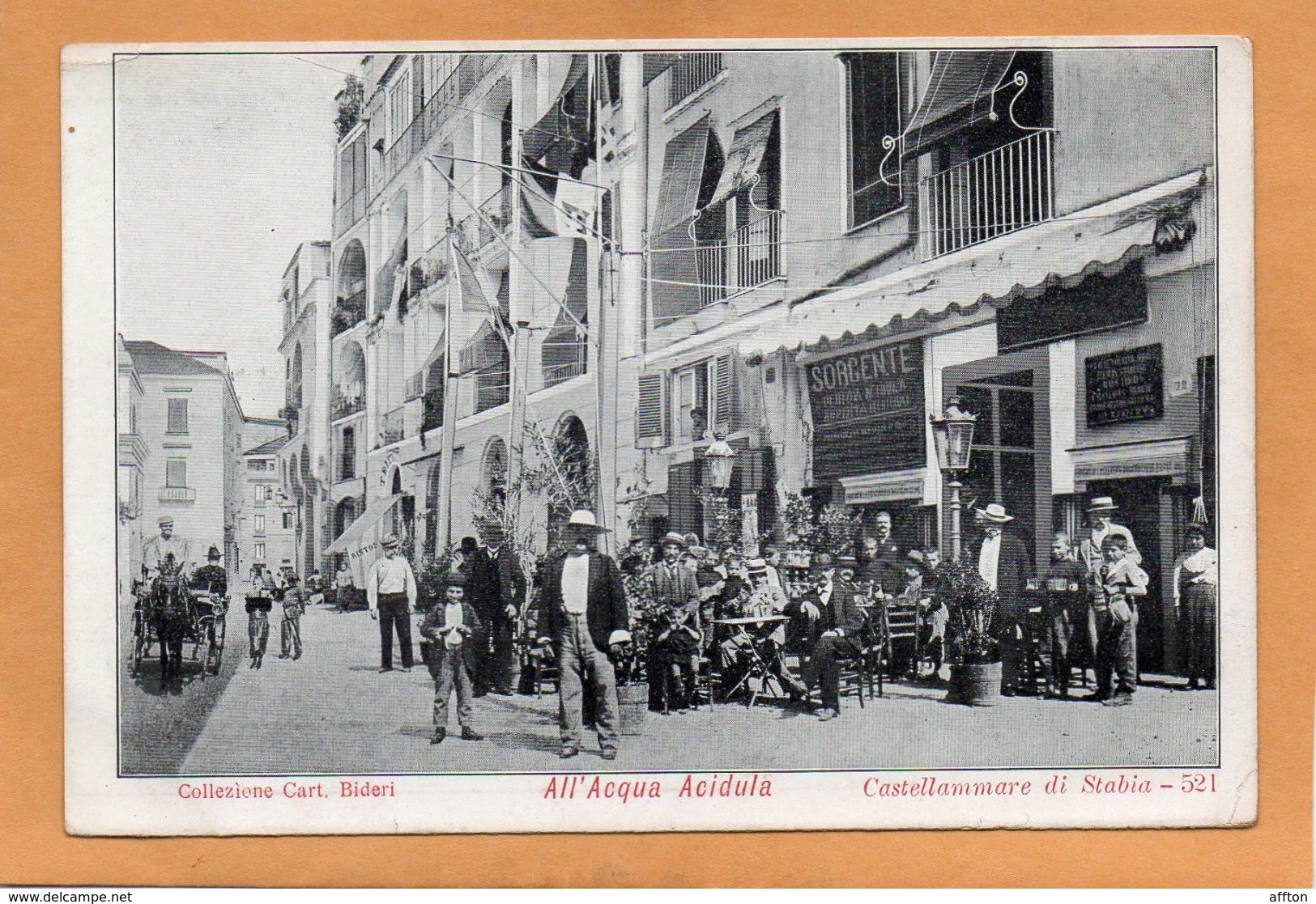 Castellammare Di Stabia Italy 1900 Postcard - Castellammare Di Stabia