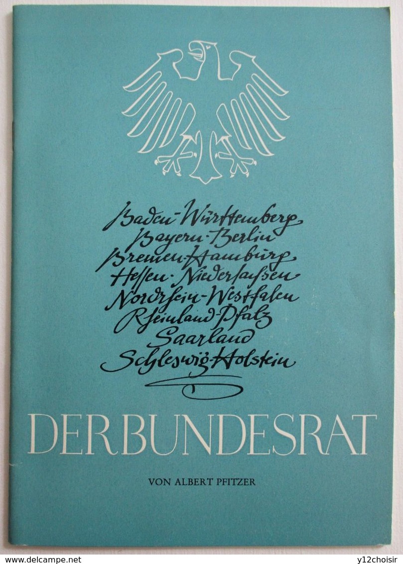 LIVRET 1961 DER BUNDESRAT VON ALBERT PFITZER - Non Classés