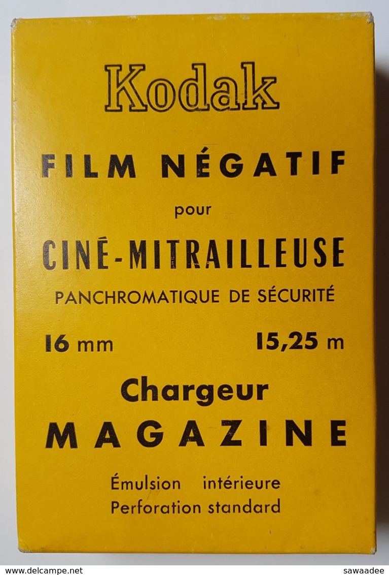 BOÎTE SCELLEE - KODAK FILM NEGATIF POUR CINE MITRAILLEUSE PANCHROMATIQUE DE SECURITE CHARGEUR MAGAZINE - 16mm - Bobinas De Cine: 35mm - 16mm - 9,5+8+S8mm