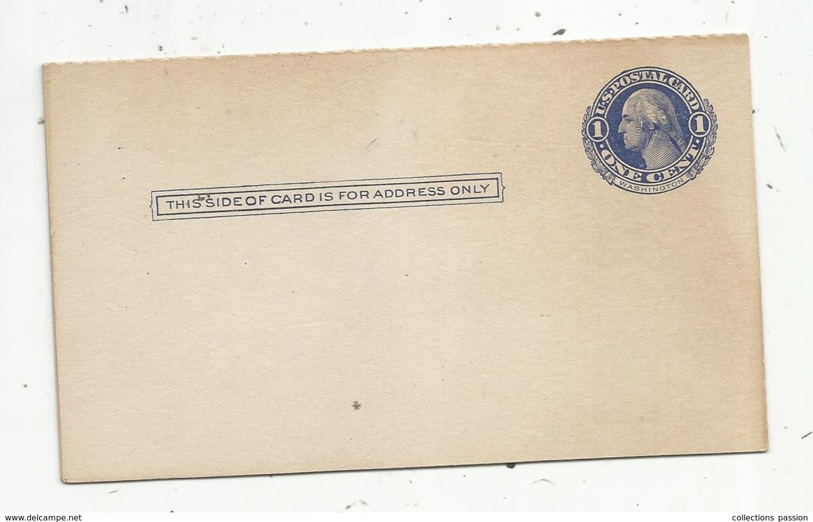 Postal Card , One Cent , U.S POSTAL CARD , WASHINGTON , Neuf - Other & Unclassified