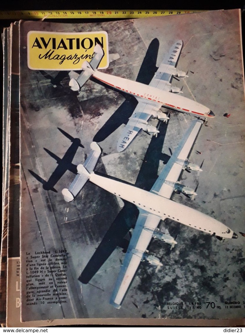 LOT  DE 77  REVUES AVION MAGAZINE  ANNEES  1954 1955 1956 1957