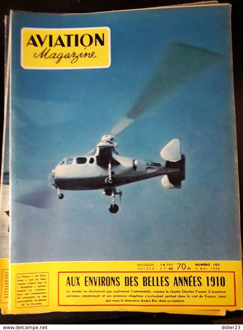 LOT  DE 77  REVUES AVION MAGAZINE  ANNEES  1954 1955 1956 1957