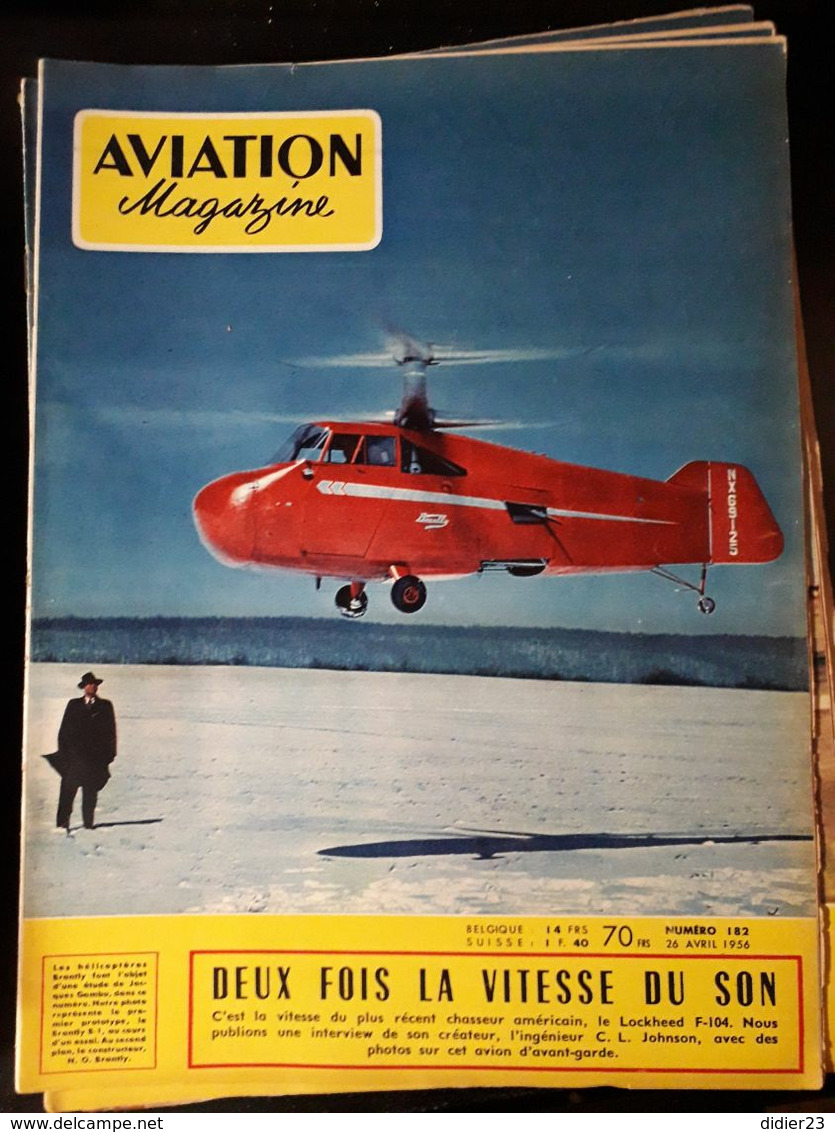 LOT  DE 77  REVUES AVION MAGAZINE  ANNEES  1954 1955 1956 1957