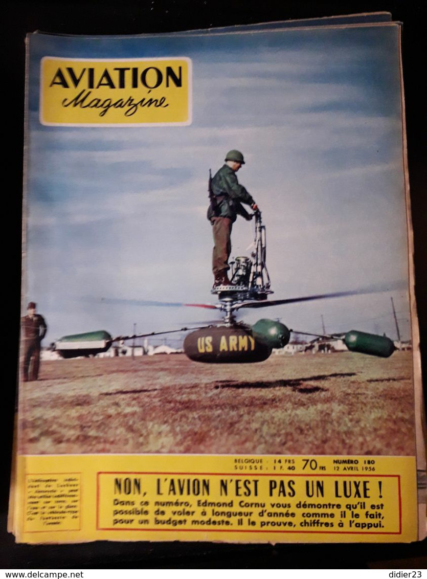 LOT  DE 77  REVUES AVION MAGAZINE  ANNEES  1954 1955 1956 1957