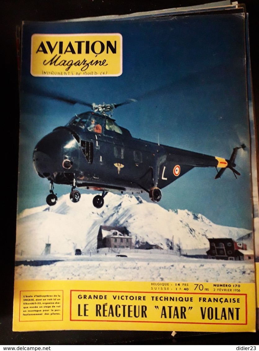 LOT  DE 77  REVUES AVION MAGAZINE  ANNEES  1954 1955 1956 1957