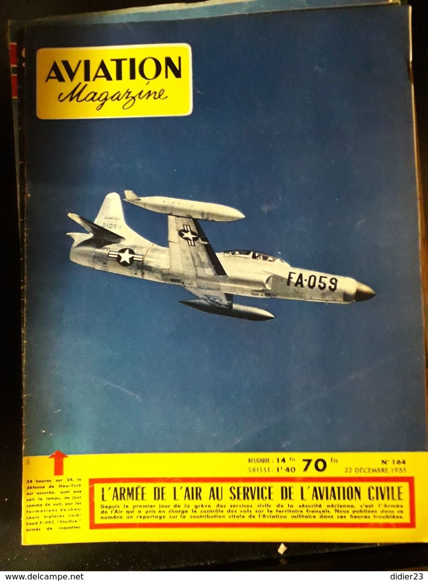 LOT  DE 77  REVUES AVION MAGAZINE  ANNEES  1954 1955 1956 1957