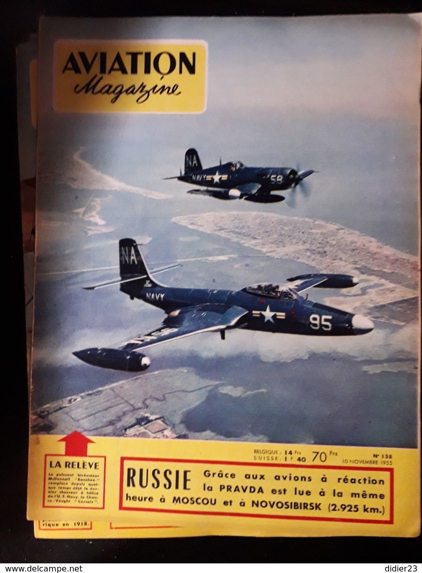 LOT  DE 77  REVUES AVION MAGAZINE  ANNEES  1954 1955 1956 1957