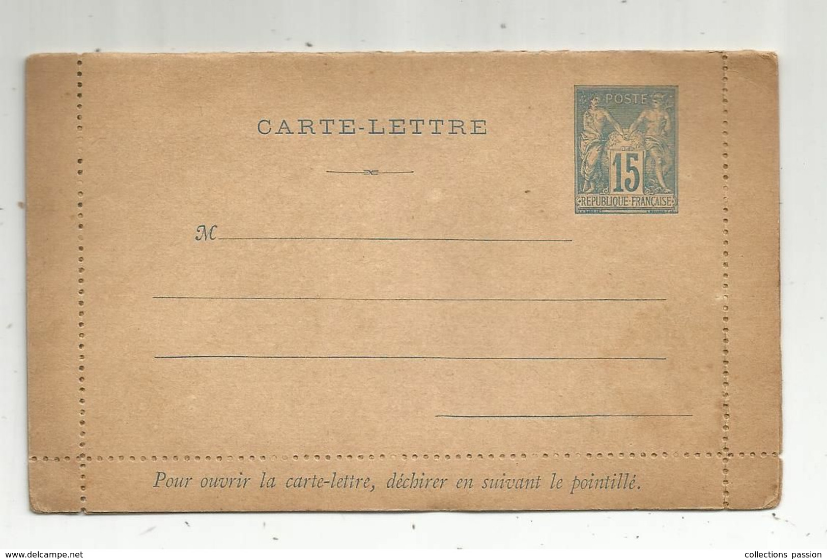 CARTE - LETTRE ,15 , République Française , Neuf - Cartes-lettres