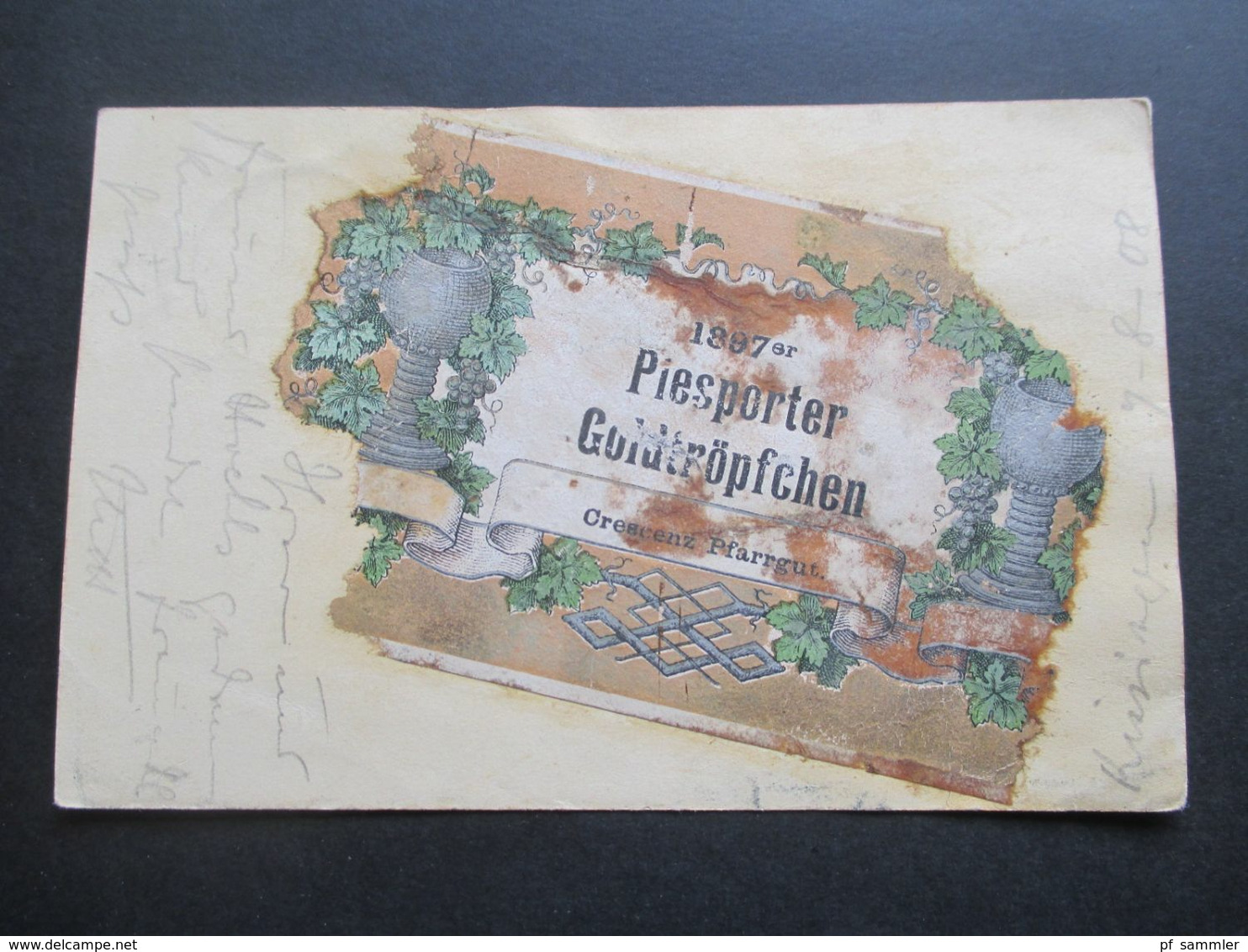 Altdeutschland Bayern 1898 GA Mit Zusatzfrankatur Nach Brasilien Gesendet Rücks. Wein Etikett Piesporter Goldtröpfchen - Postal  Stationery