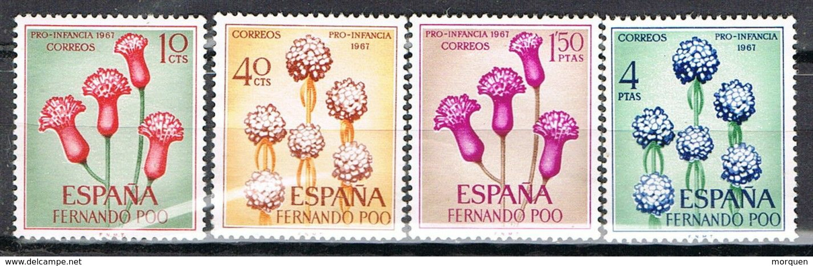 Serie Completa FERNANDO POO 1967, Colonia Española. Pro Infancia, Flora, Num 253-258 * - Fernando Po