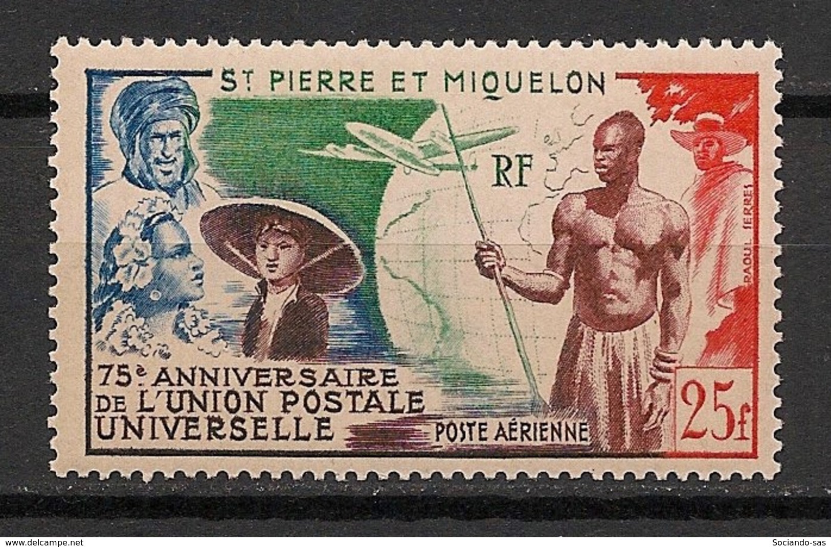 SPM - 1949 - Poste Aérienne PA N°Yv. 21 - UPU - Neuf Luxe ** / MNH / Postfrisch - Ungebraucht
