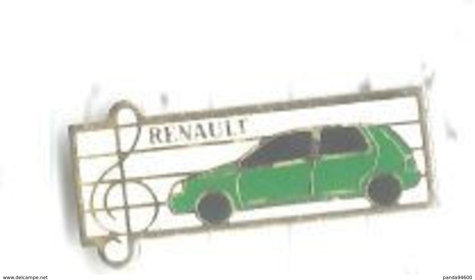 Renault Clio Verte Partition Musique Clé De Sol - Renault