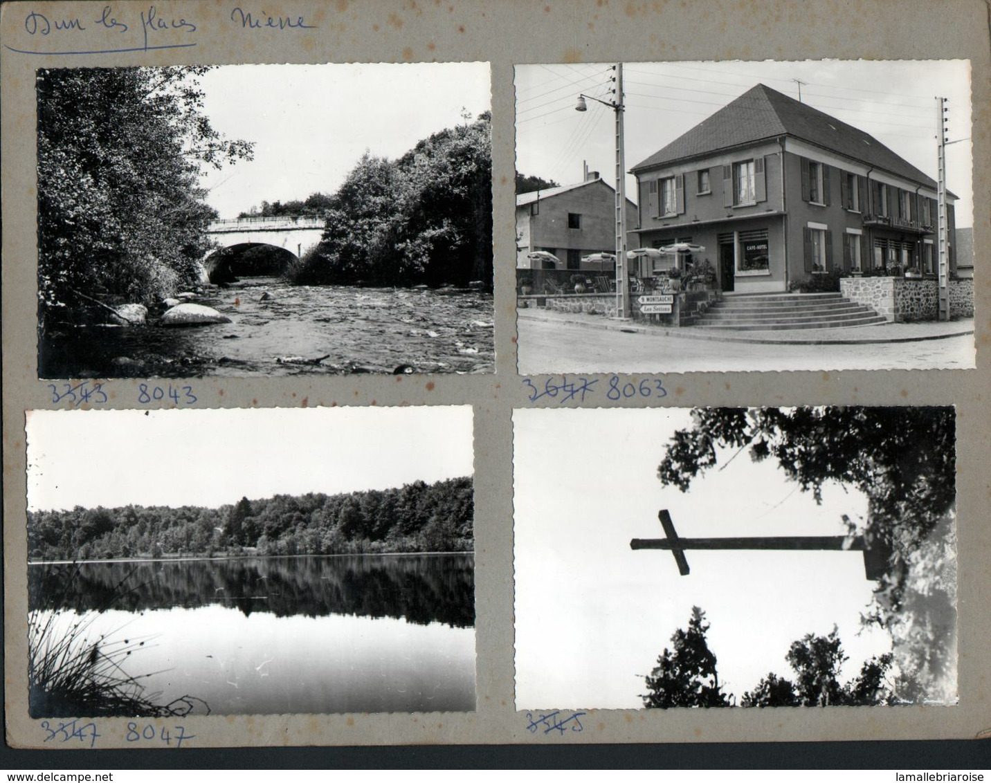 58, Dun Les Placess,  4 Cpsm , Montée Sur Carton De Presentation D'editeur De Cartes Postales - Autres & Non Classés