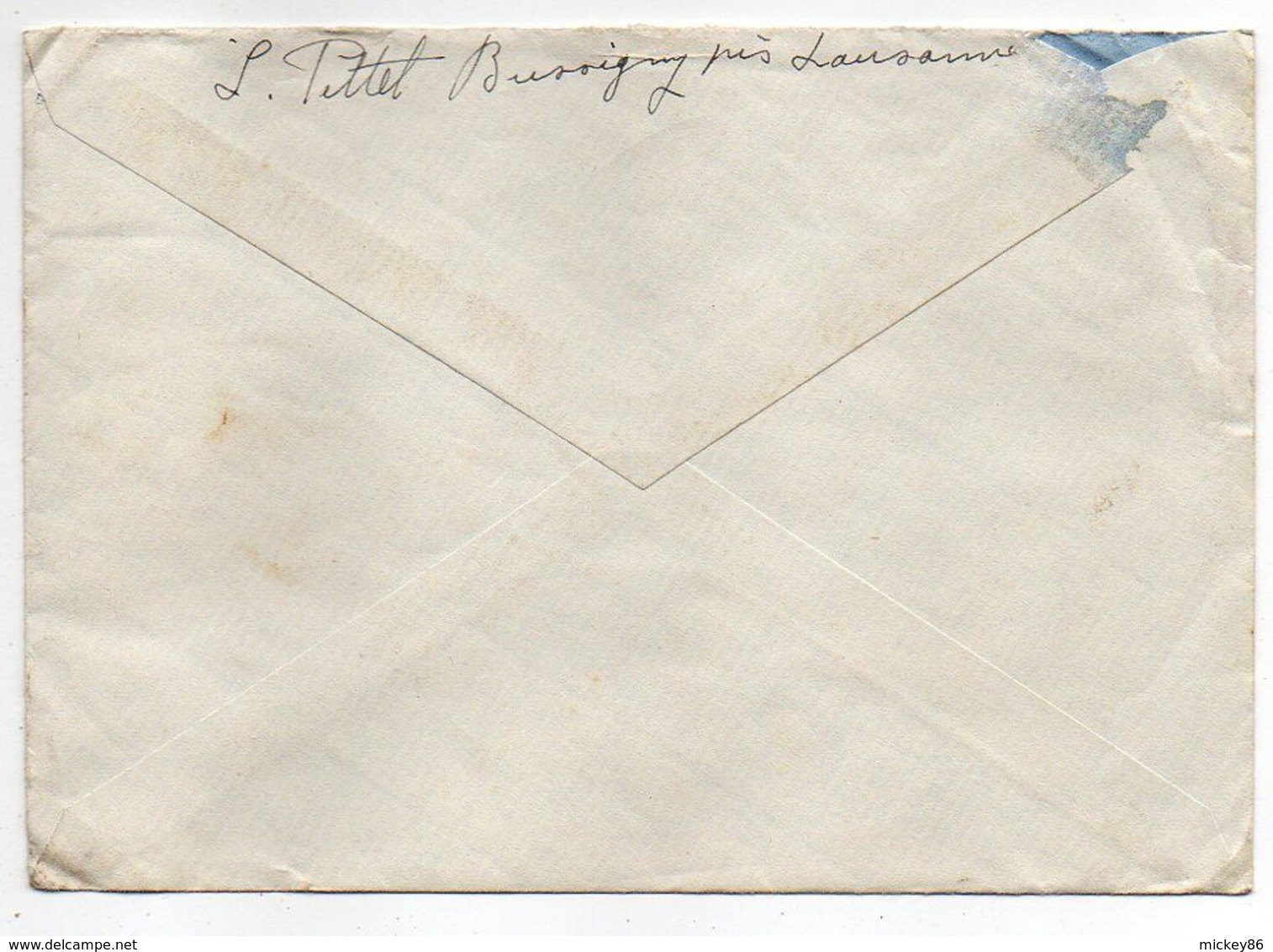Suisse -1942--Lettre De LAUSANNE  Pour GRNADE/ADOUR-40 (France)..timbre Seul Sur Lettre...cachet.....à Saisir - Briefe U. Dokumente