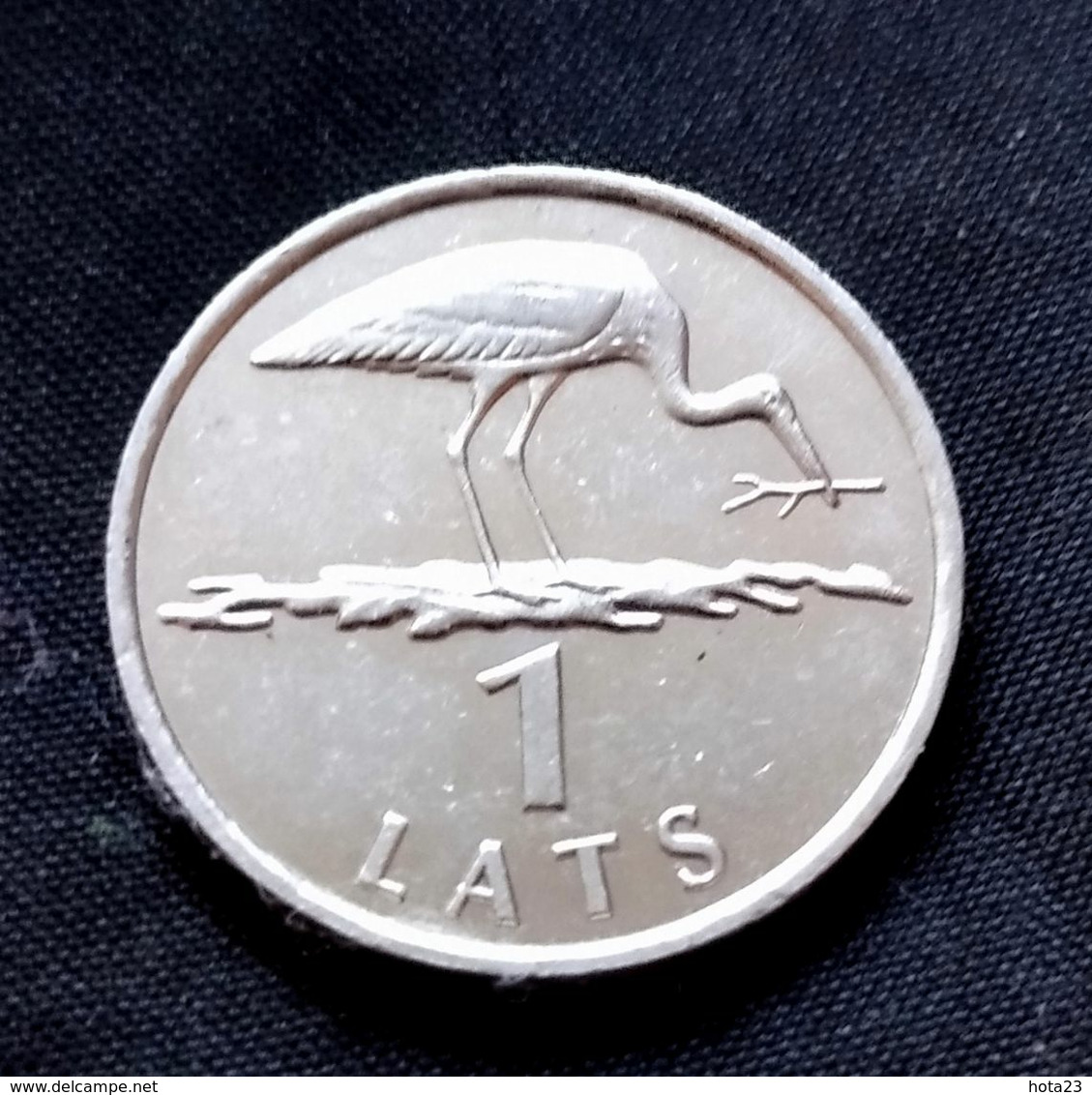 LATVIA LETTLAND , LETTONIA 2001 Year Coin 1 LATS STORK RARE 2 - Lettonie