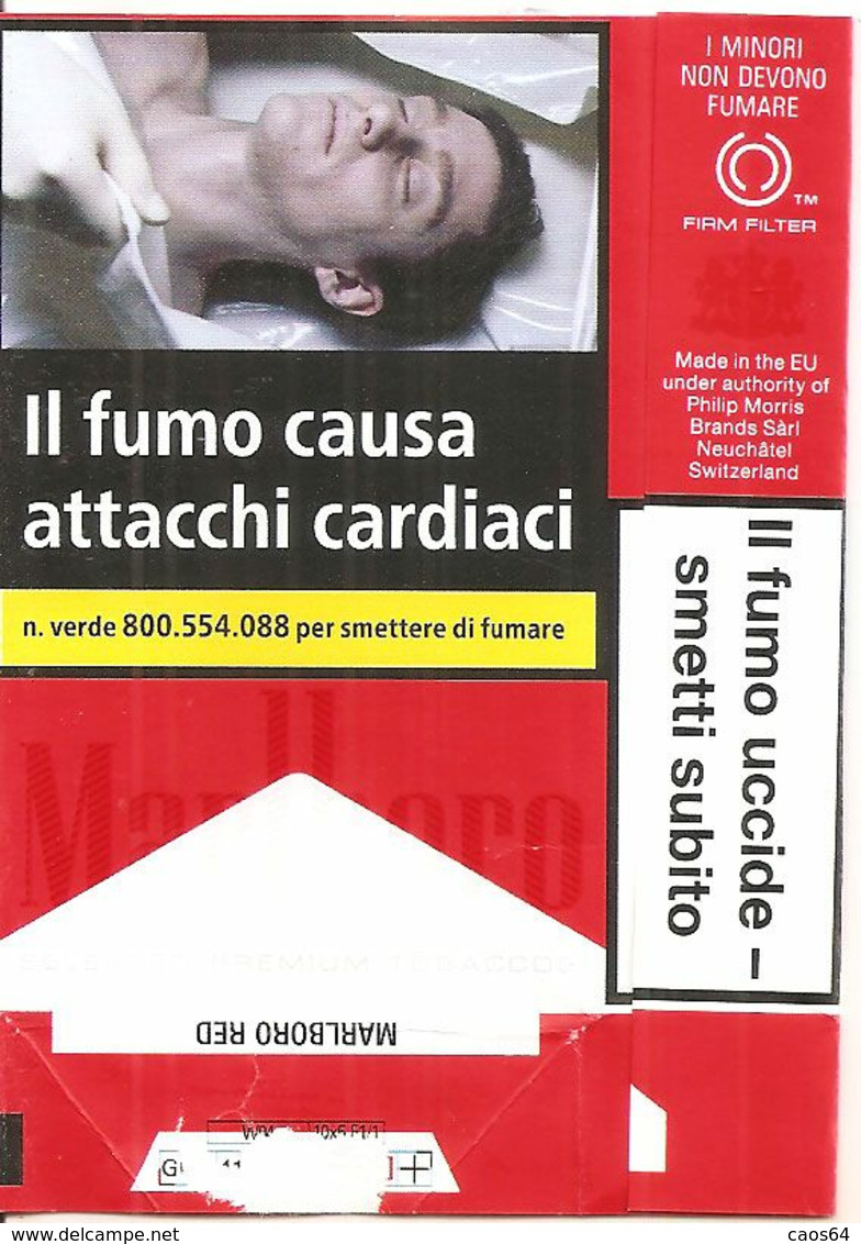 MARLBORO RED SOFT  ITALY BOX SIGARETTE - Etuis à Cigarettes Vides