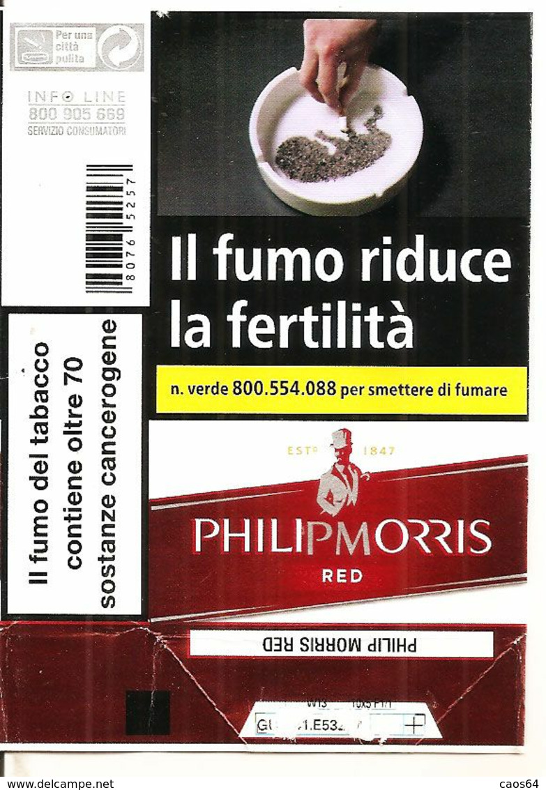 PHILIP MORRIS RED SOFT ITALY BOX SIGARETTE - Etuis à Cigarettes Vides