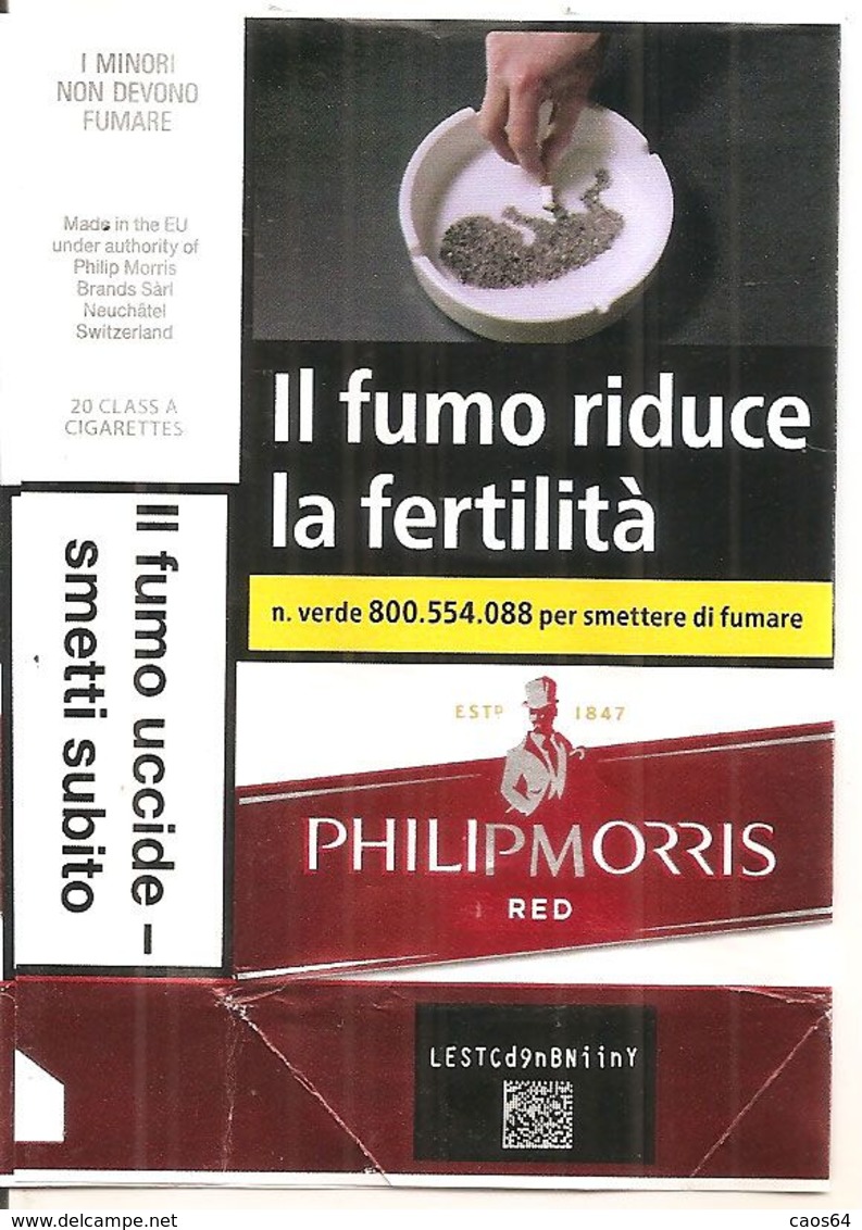 PHILIP MORRIS RED SOFT ITALY BOX SIGARETTE - Etuis à Cigarettes Vides