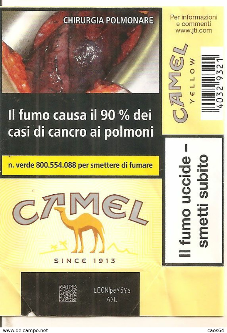 CAMEL  YELLOW SOFT ITALY BOX SIGARETTE - Empty Cigarettes Boxes