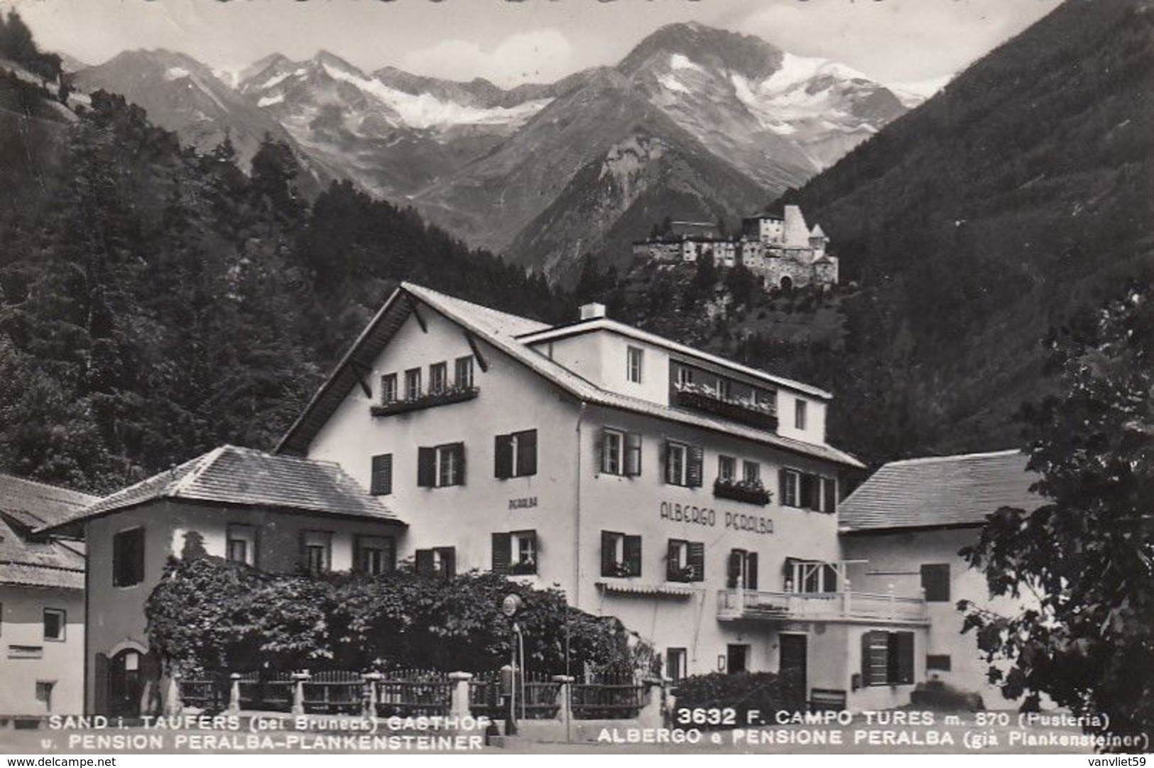 TAUFERS-CAMPO TURES-BOZEN-BOLZANO-ALBERGO PENSIONE=PERALBA=CARTOLINA VERA FOTOGRAFIA- VIAGGIATA IL 18-9-1967 - Bolzano (Bozen)