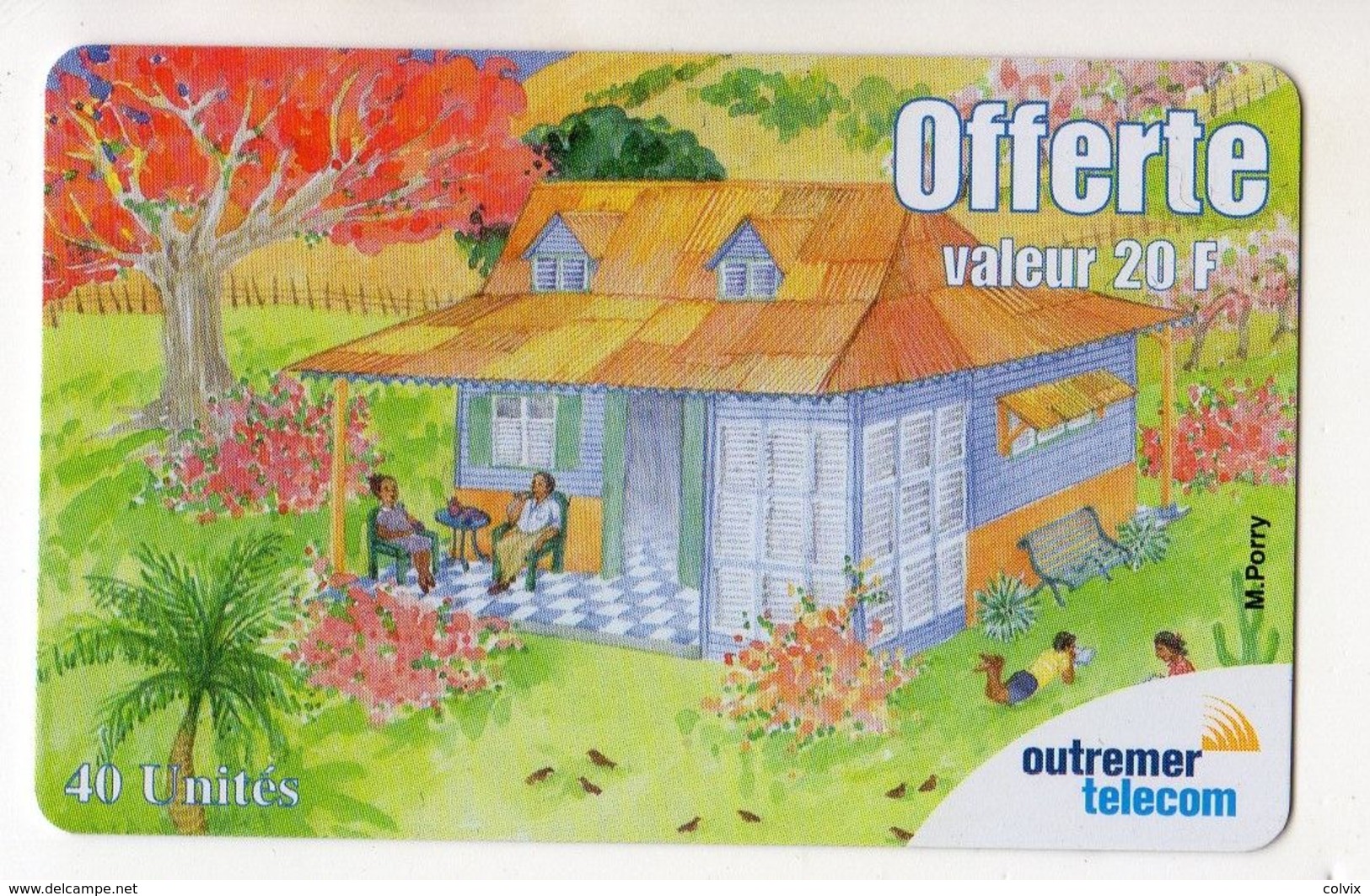 ANTILLES FRANCAISE REF MV CARDS ANTF OT80 PREPAYEE OUTREMER TELECOM PEINTRE 1 Date 2001 - Antillas (Francesas)